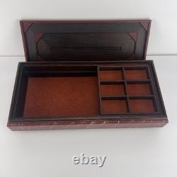 Vtg Curt Minier Wood Jewelry Box Artisan z3q