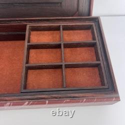 Vtg Curt Minier Wood Jewelry Box Artisan z3q