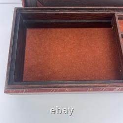 Vtg Curt Minier Wood Jewelry Box Artisan z3q