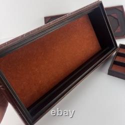 Vtg Curt Minier Wood Jewelry Box Artisan z3q