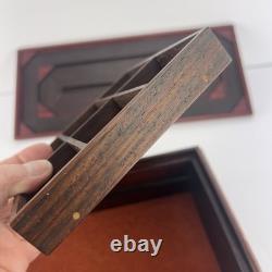 Vtg Curt Minier Wood Jewelry Box Artisan z3q