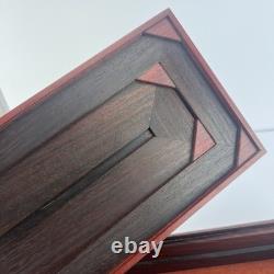 Vtg Curt Minier Wood Jewelry Box Artisan z3q