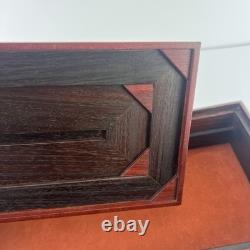 Vtg Curt Minier Wood Jewelry Box Artisan z3q