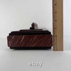 Vtg Curt Minier Wood Jewelry Box Artisan z3q