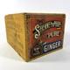 Vtg Early Stickney & Poor's Pure Ginger Wood Box Crate Advertising Paper Label