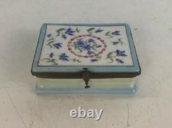 Vtg French Limoges Jacques Deval Book Form Trinket Box w Quote Inside Shared Joy