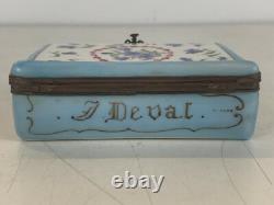 Vtg French Limoges Jacques Deval Book Form Trinket Box w Quote Inside Shared Joy