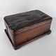 Vtg Hand Crafted Wood Box Stash 11in