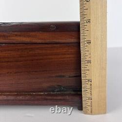 Vtg Hand Crafted Wood Box Stash 11in