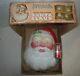 Vtg Noma Illuminated Santa Claus Face Hard Plastic Blow Mold Christmas Iob #551