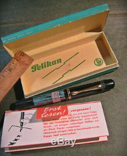 Vtg Pelikan 100 New Old Stock in Original Box with Paper 14K Gold Nib Fountain Pen