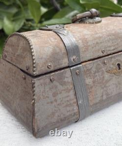 Wood With Bronze Coat Vintage Box