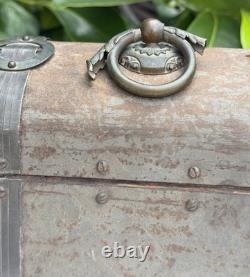Wood With Bronze Coat Vintage Box