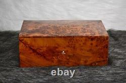 Wood jewelry box lined vintage burl wood jewelry box new handmade box necklace