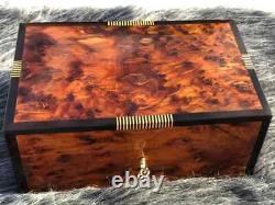 Wood storage box vintage Medium wooden boxes antique jewelry box for women gift