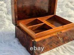 Wood storage box vintage Medium wooden boxes antique jewelry box for women gift