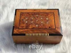 Wood storage box vintage large wooden boxes antique jewelry box for women gift