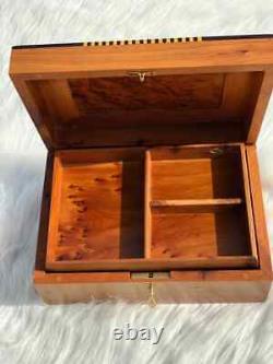 Wood storage box vintage large wooden boxes antique jewelry box for women gift