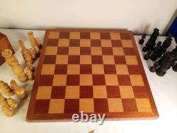 Wooden Vintage Chess Set Regency Chess Pieces with Wooden board and Vintage Box