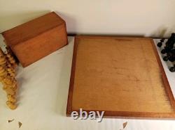 Wooden Vintage Chess Set Regency Chess Pieces with Wooden board and Vintage Box