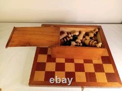 Wooden Vintage Chess Set Regency Chess Pieces with Wooden board and Vintage Box