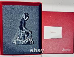 X3 Vtg Baccarat Nativity with Boxes Mary Joseph & Baby Jesus Retired Signed MINT