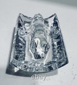 X3 Vtg Baccarat Nativity with Boxes Mary Joseph & Baby Jesus Retired Signed MINT