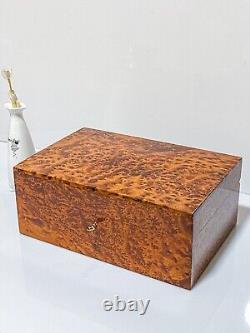 XLarge Thuya Wood Burl Memory Keepsake Lockable Handmade Luxury Vintage box gift