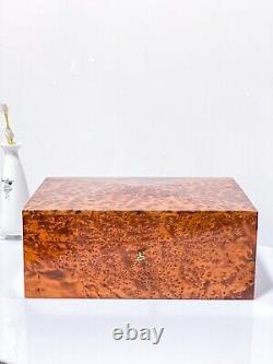 XLarge Thuya Wood Burl Memory Keepsake Lockable Handmade Luxury Vintage box gift