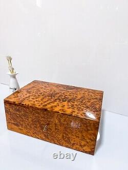 XLarge Thuya Wood Burl Memory Keepsake Lockable Handmade Luxury Vintage box gift