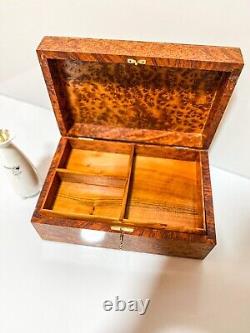 XLarge Thuya Wood Burl Memory Keepsake Lockable Handmade Luxury Vintage box gift