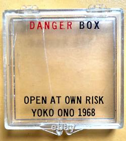 YOKO ONO Danger Box Vintage 1968 clear plastic snap box JOHN LENNON BEATLES